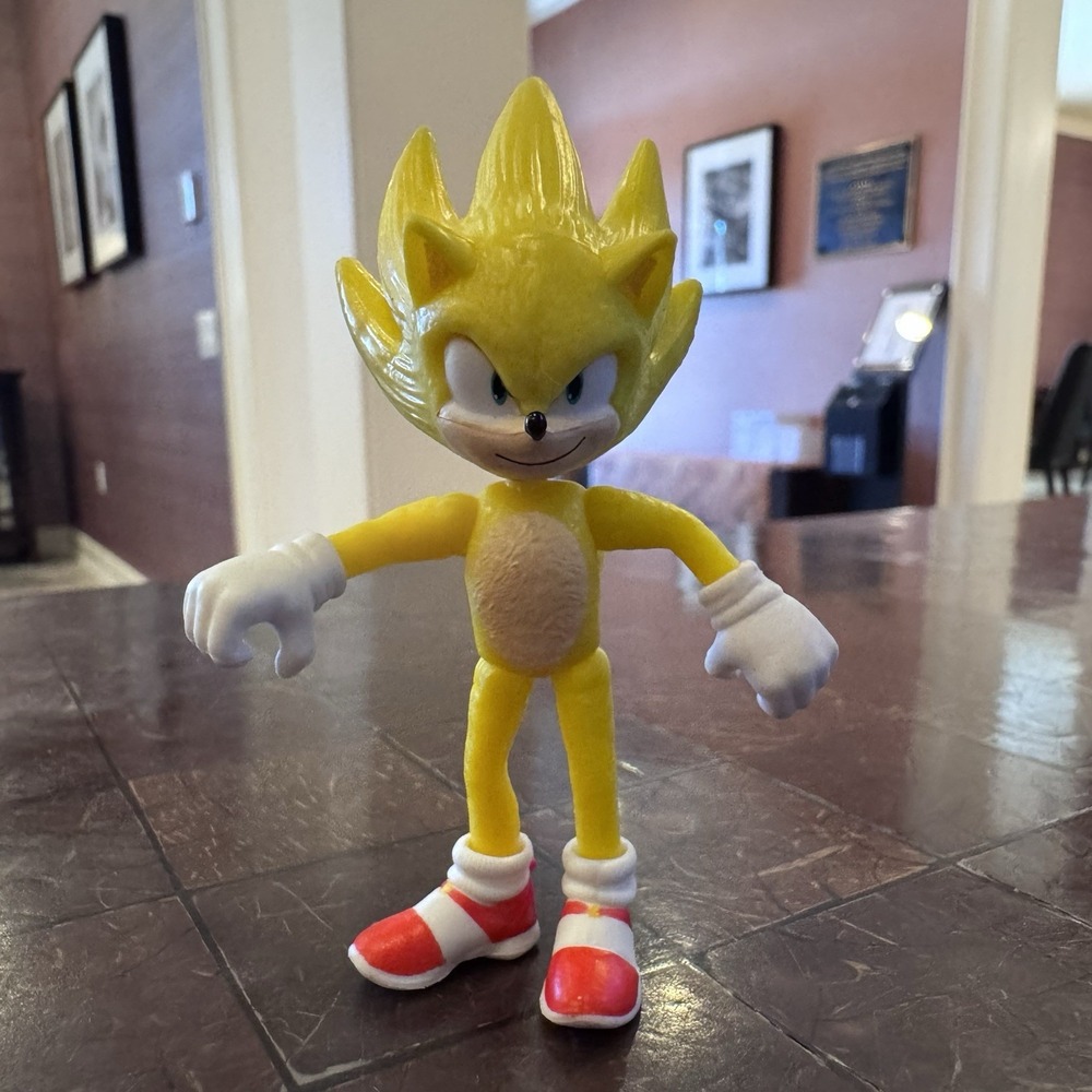 Super Sonic Sonic The Hedgehog 2 Movie 3" Figure Giant Eggman Robot Jakks